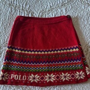 Polo Ralph Lauren Size XL Casual Skirt red christmas sweater skirt fall winter